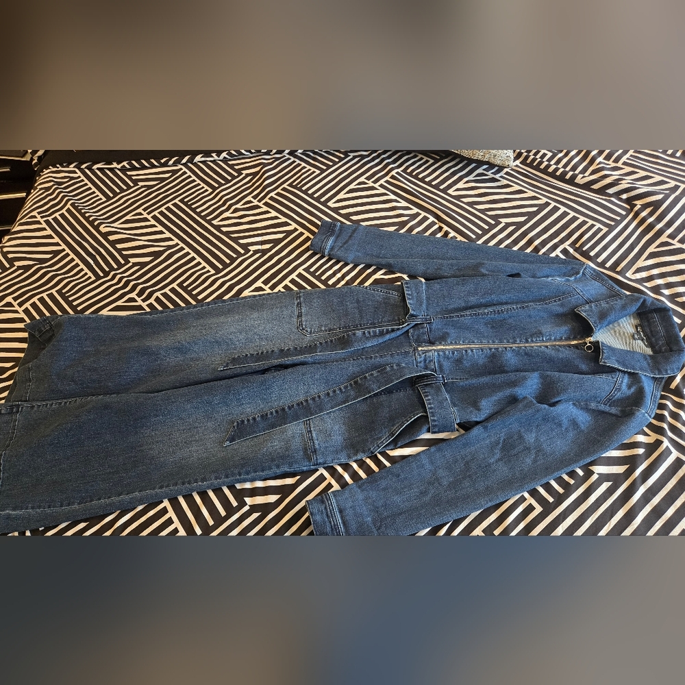INC Denim Belted Jumpsuit – Size 4